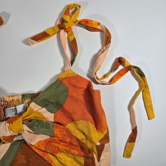 M Fe Noel x Target Mixed Paint Print Knotted Crop Tank Top NWT Women Size S Cute - Picture 4 of 8